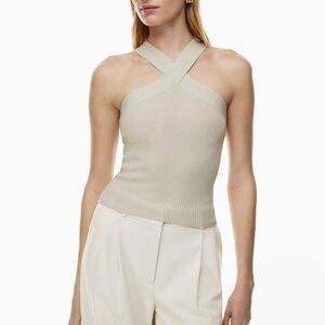 Aritzia Babaton Sculpt Knit Criss Cross Tank